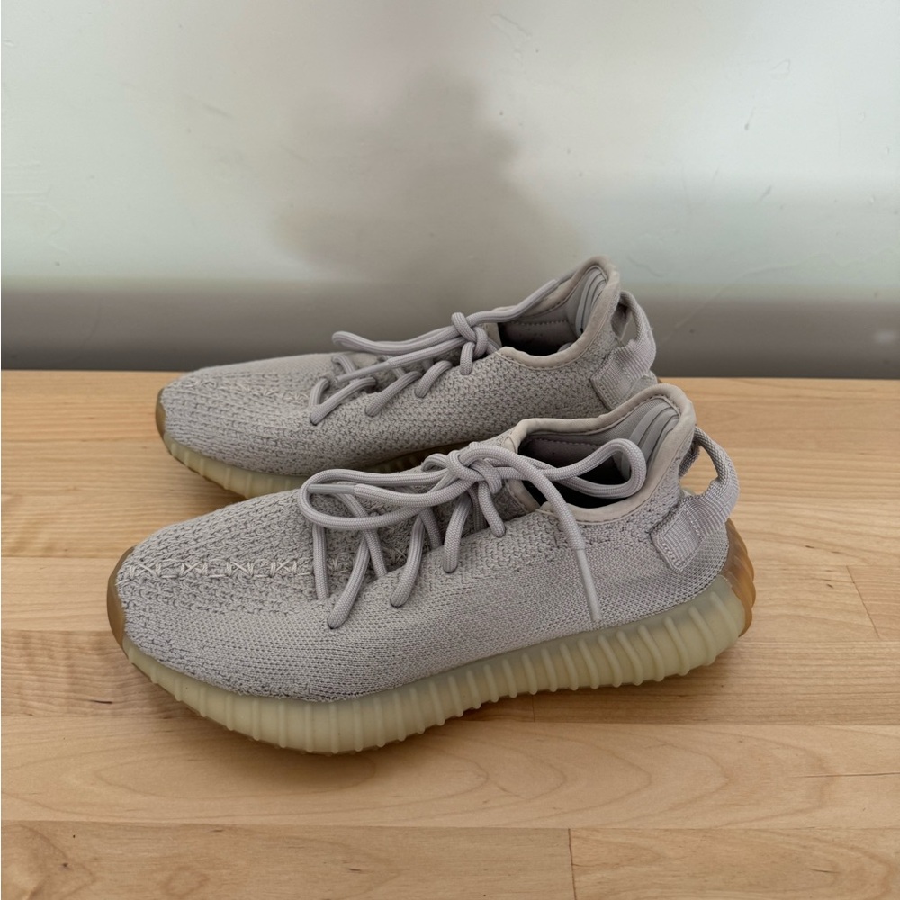 Yeezy Women's Sneakers in Light Gray and Tan Adidas Boost 350 V2